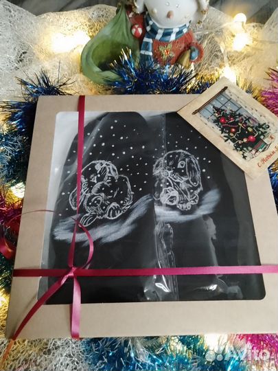 Варежки с ручной росписью