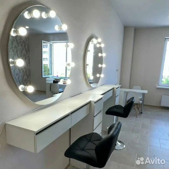 Круглое гримерное зеркало