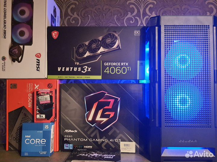 Новый Пк RTX4060Ti/Core i5 12600KF/Z690/32G5/SSD1T