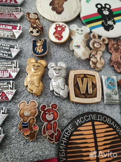 Значки ссо, студ отряды, влксм, олимпийский мишка