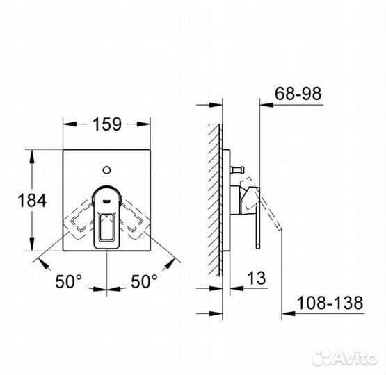 Панель для смесиьеля Grohe Quadra 19456 000 (19456