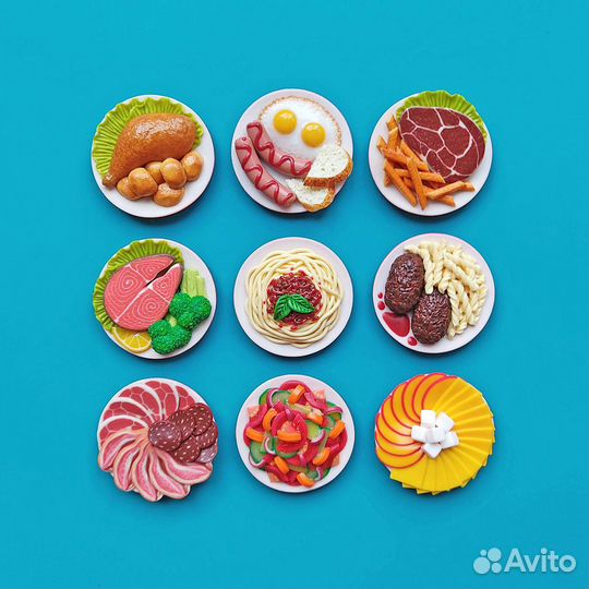 Еда для кукол, набор миниатюрной еды