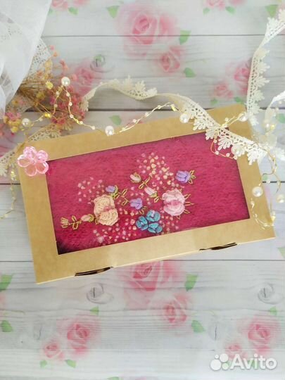 Варежки вязаные с вышивкой тёплые и пушистые