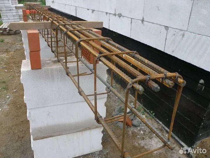 Хомуты и арматурные каркасы для фундамента