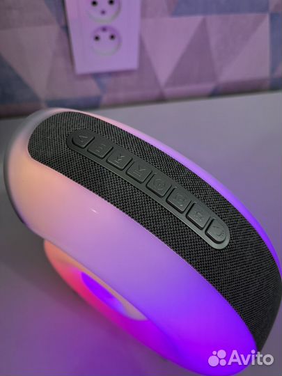 Блютуз колонка ночник часы будильник