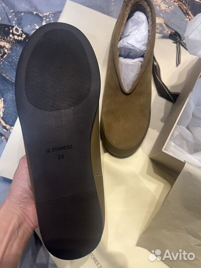 Лоферы на меху 12 storeez 39 новые