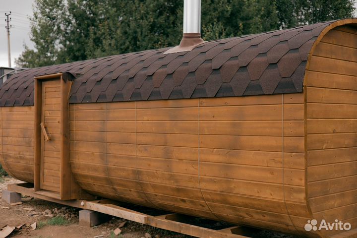 Баня бочка квадро