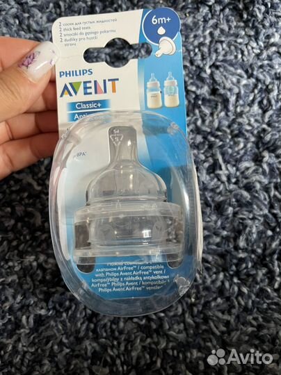 Соски бутылочные avent 6+