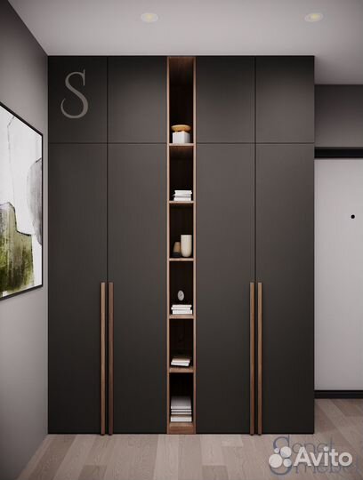 Шкаф распашной двухдверный №32 (дуб). 1000х2400