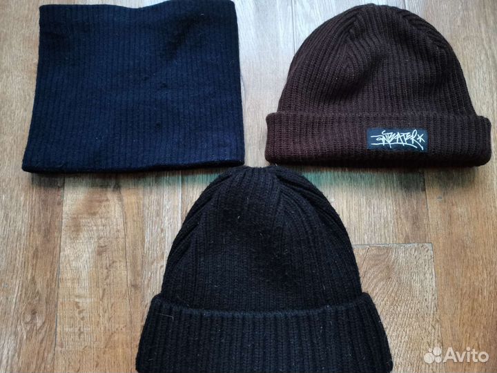 Мужская шапки и снуд