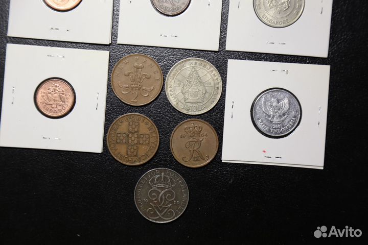 Набор иностранных монет - 10 шт