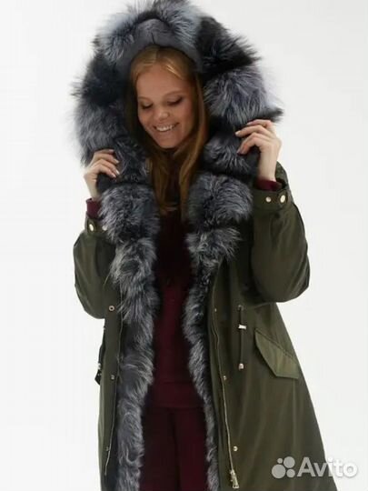 Парка зимняя женская с натуральным мехом 42