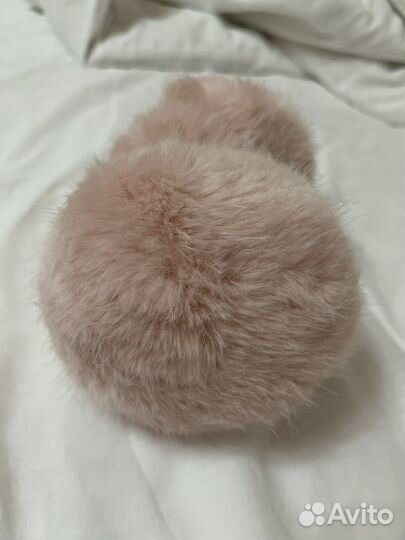 Наушники зимние розовые складные