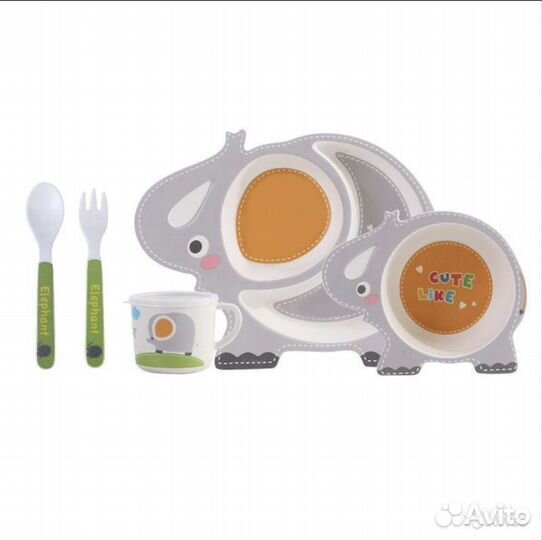 Детская посуда бамбук