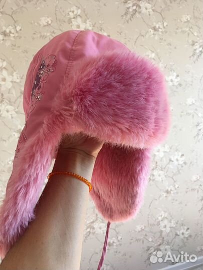 Зимняя шапка на девочку 6 -8 лет