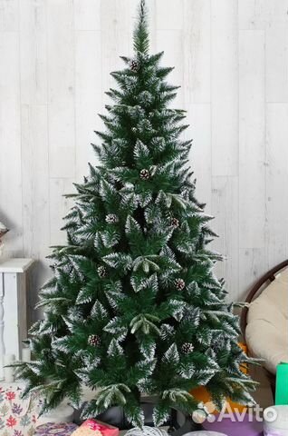 Елка Валенсия Литые ветви ре +пвх + шишки