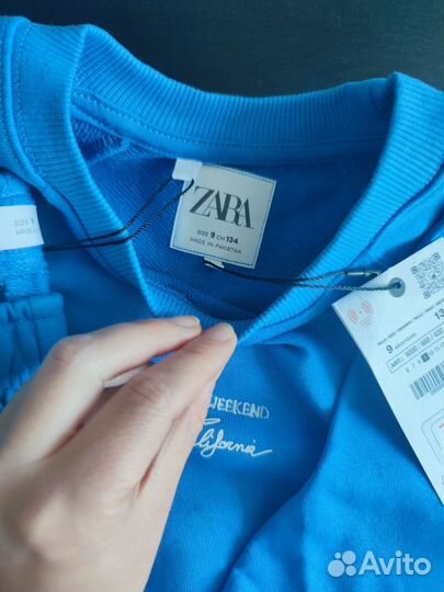 Zara свитшот и шорты 134