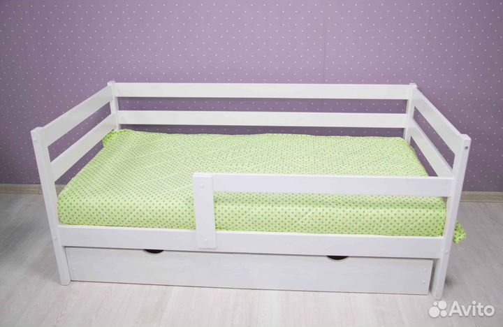 Кроватка с доп. местом Софа Выкатная из натурально