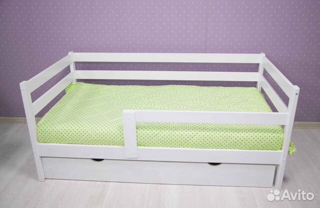 Кроватка с доп. местом Софа Выкатная из натурально