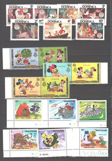 Набор чистых марок по теме 