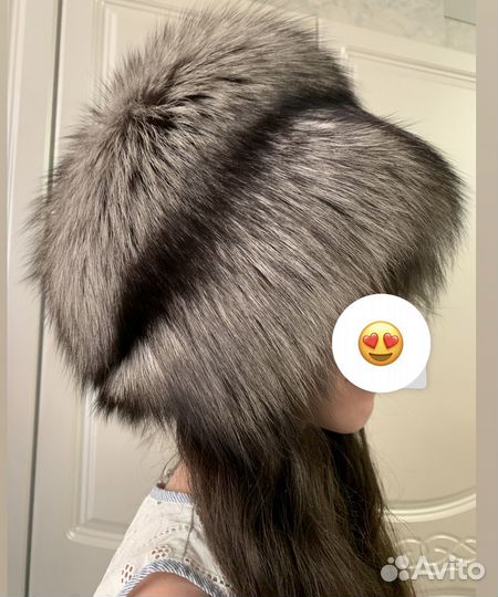 Шапка из меха чернобурки, чернобурка