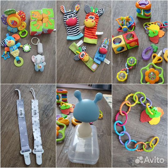 Грызунки, погремушки, игрушки для новорожденных