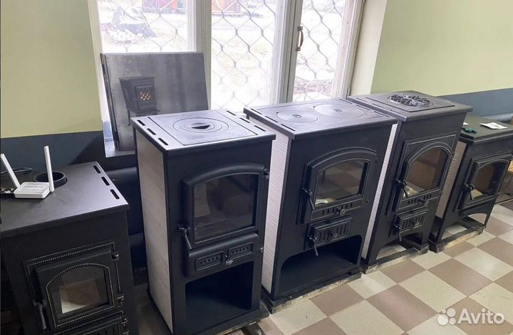 Печь камин на дровах