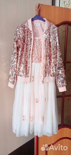 Нарядное платье для девочки 140