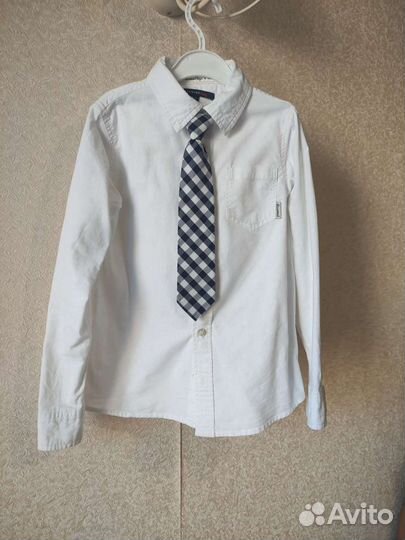 Рубашка Reserved с галстуком 128 и брюки школьн