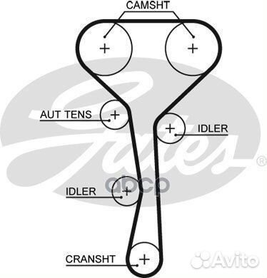 Комплект ремня грм 7883-11596 K045507XS Gates
