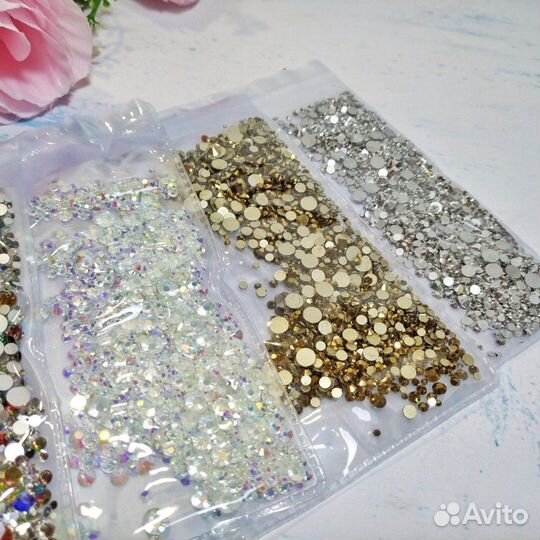 Стразы стекло разноразмерные