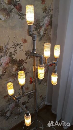 Светильник напольный-торшер в стиле лофт