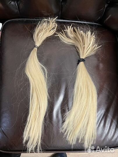 Волосы для наращивания 40 см блонд