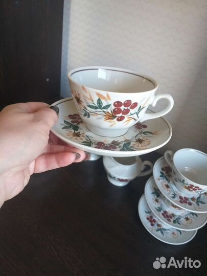 Чайный сервиз рябина СССР Рига