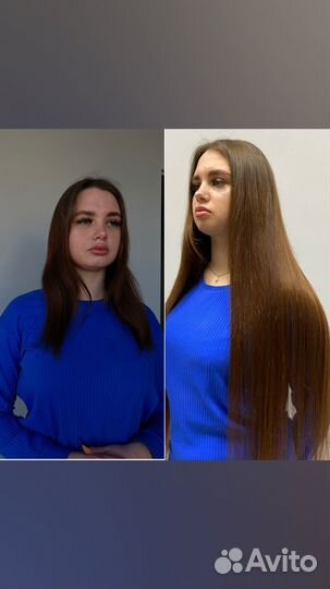 Наращивание волос (волосы+работа) 6500