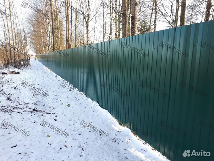 Забор из профнастила для дома