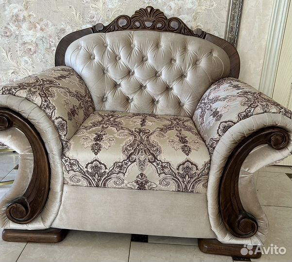 Диван раскладной, с 2 креслами