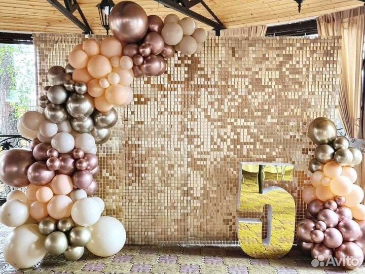 Фотозона из пайеток