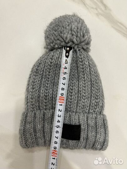 Шапка вязаная на флисе 52