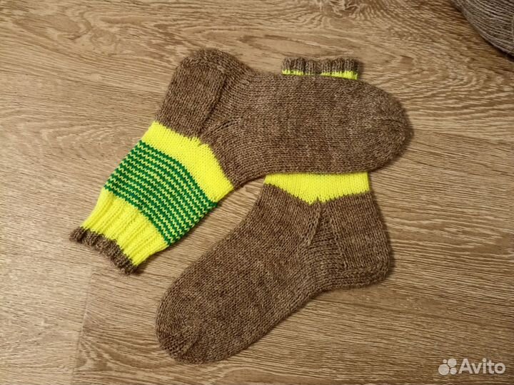 Носки ручной вязки шерстяные