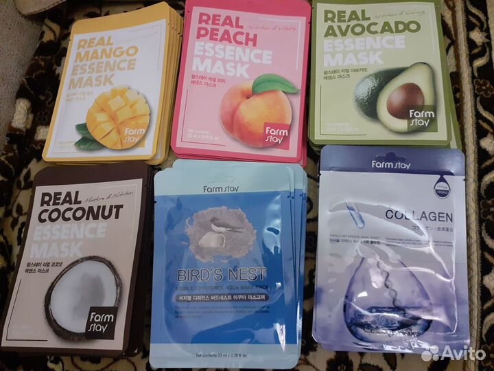 Тканевые маски для лица в ассортименте Корея