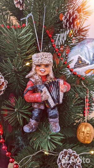 Ватные елочные игрушки