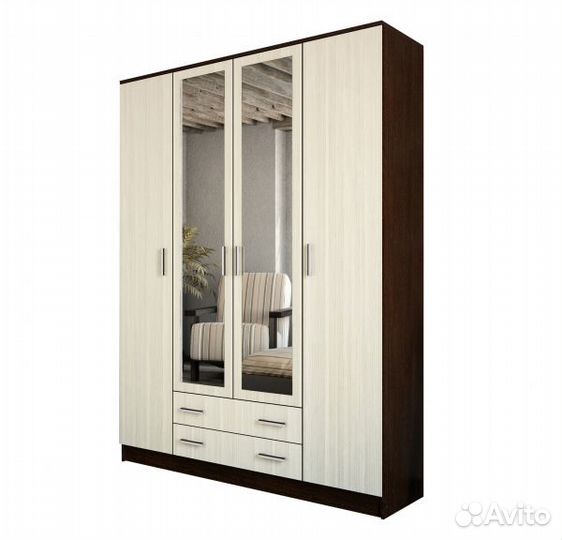 Шкаф 4х-створчатый 