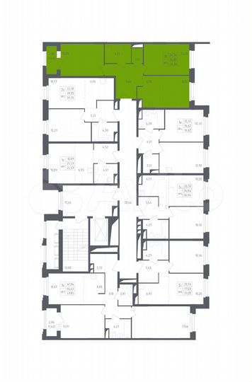 3-к. квартира, 59,2 м², 7/9 эт.