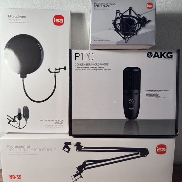 Микрофон AKG P120 + комплект