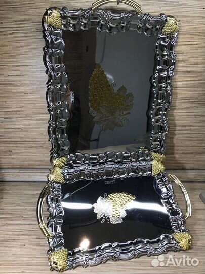 Новый набор хромированных подносов