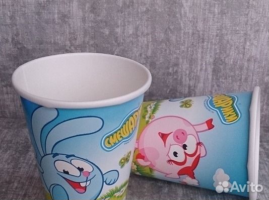 Стакан бумажный Смешарики (набор 8 шт), 200мл