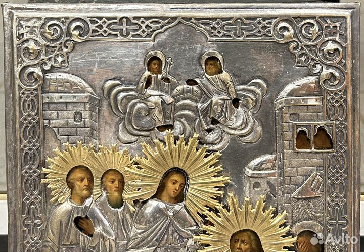 Икона Явление Богородицы Сергию Радонежскому Очень