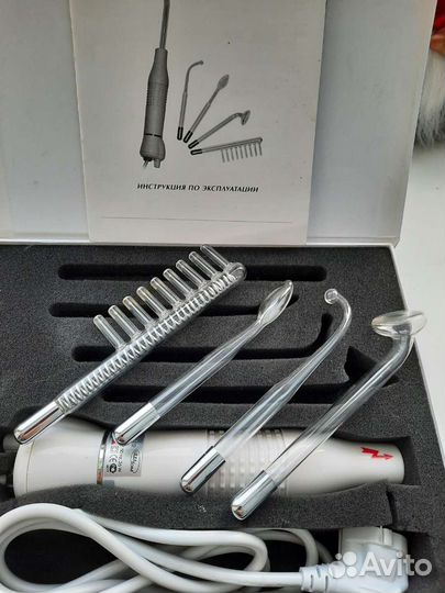 Дарсонваль.Gezatone.Массажер с 4мя насадками