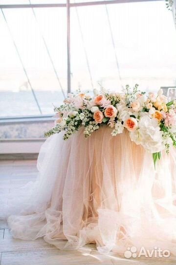 Свадебное оформление Стол президиум фотозона арка